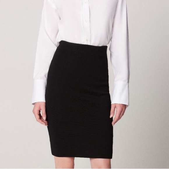 NWT Winser London Milano 100% Merino Wool Career office Pencil Skirt Grey Small - Picture 4 of 13